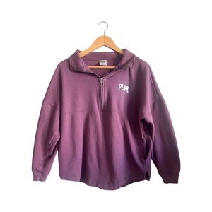 Victorias Secret PINK Mauve Quarter Zip Pullover